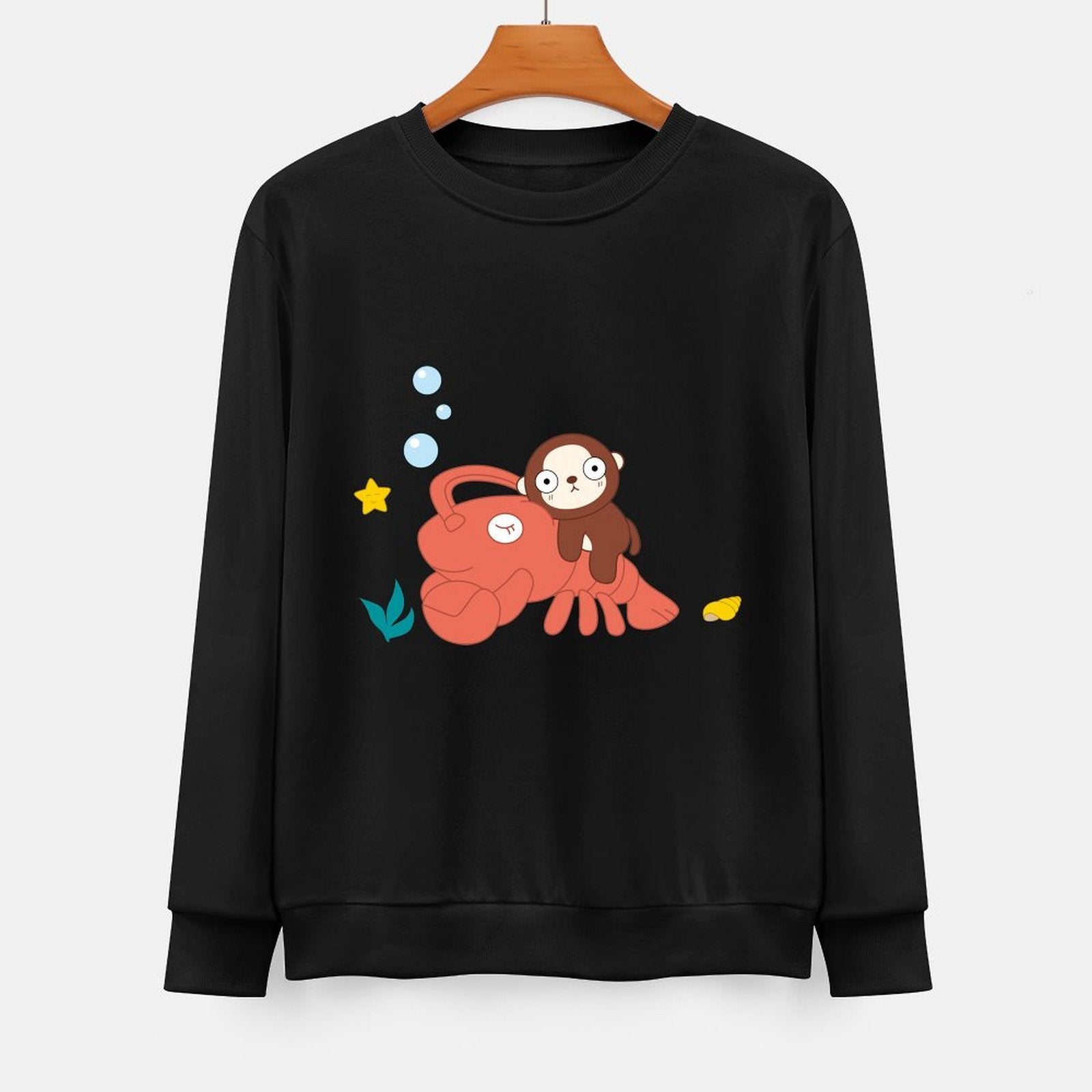 Front Patterned Long Sleeve TopSignature ComfortSeries